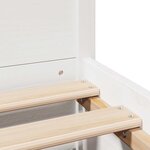 vidaXL Cadre de lit sans matelas blanc 75x190 cm bois de pin massif
