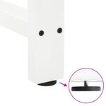 vidaXL Pieds de table basse Blanc 2 pièces 28 x (42-43) cm Acier