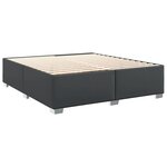 vidaXL Sommier à lattes de lit avec matelas Noir 200x200 cm Similicuir