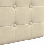 vidaXL Tête de lit suspendue Avec lumière LED Crème Tissu