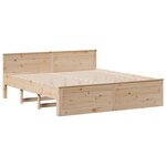 vidaXL Cadre de lit sans matelas avec tête de lit 200x200 cm bois pin
