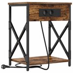 vidaXL Cabinet de chevet Chêne fumé 41 x 31 x 51 cm Bois d'ingénierie