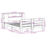 vidaXL Cadre de lit sans matelas 160x200 cm bois massif de pin