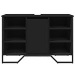 vidaXL Armoire lavabo de salle de bain noir 91x35x60 cm