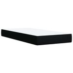 vidaXL Sommier à lattes de lit et matelas Noir 80x200 cm Tissu