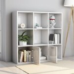 vidaXL Bibliothèque Blanc brillant 98x30x98 cm Bois d’ingénierie