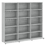 vidaXL Armoire à CD Sonoma gris 102x23x89 5 cm Bois d'ingénierie