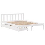 vidaXL Cadre de lit sans matelas blanc 120x190 cm bois de pin massif