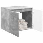vidaXL Cabinet de Salle de Bain Mural Gris béton 62 5 x 44 5 x 50 cm
