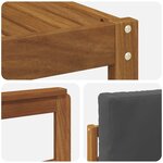 vidaXL Ensemble de canapés d'extérieur 5 pc Naturel et Anthracite
