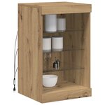 vidaXL Buffet LED Chêne artisanal 41 x 37 x 67 cm Bois d'ingénierie