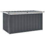 vidaXL Boîte de rangement de jardin Gris 129x67x65 cm