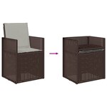 vidaXL Ensemble de salle à manger pour jardin avec coussin 5 Pièces PP