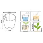 LECHUZA Jardinière CLASSICO Color 21 ALL-IN-ONE Ardoise