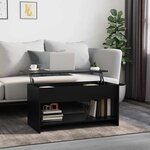 vidaXL Table basse noir 102x50x52 5 cm bois d'ingénierie