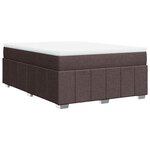 vidaXL Sommier à lattes de lit avec matelas Marron foncé 140x190 cm