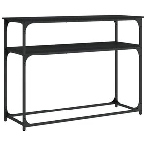 vidaXL Table console noir 100x35 5x75 cm bois d'ingénierie