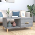 vidaXL Table basse sonoma gris 89 5x50x40 cm bois d'ingénierie