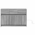 vidaXL Meuble TV avec LED sonoma gris 91x34x61 cm bois d'ingénierie