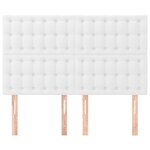 vidaXL Tête de lit blanche 144 x 5 x 118/128 cm similicuir