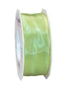 Ruban de soie acetat laitonné lyon 25-m-rouleau 40 mm menthe