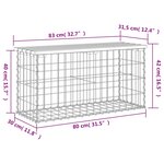 vidaXL Banc de jardin design de gabion 83x31 5x42cm bois massif de pin