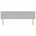 vidaXL Tête de Lit LED Argyle Gris clair 90 cm Velours