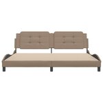 vidaXL Cadre de lit sans matelas cappuccino 200x200 cm similicuir