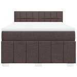 vidaXL Sommier à lattes de lit avec matelas Marron foncé 160x200 cm