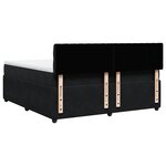 vidaXL Sommier à lattes de lit et matelas Noir 200x200 cm Velours