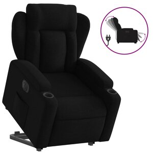 vidaXL Fauteuil inclinable électrique noir tissu