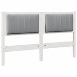 vidaXL Tête de lit capitonnée avec tête de lit Blanc 140 cm Pin massif