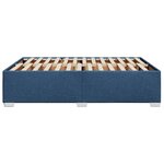 vidaXL Cadre de lit sans matelas bleu 140x200 cm tissu