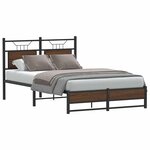 vidaXL Cadre de lit sans matelas chêne marron 120x200 cm
