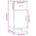 vidaXL Buffet noir 35 5x35x76 cm bois d'ingénierie et métal