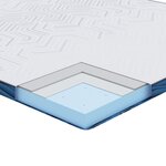 vidaXL Coussins de Matelas Blanc et Bleu 70 x 200 cm