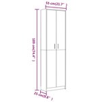 vidaXL Garde-robe couloir Sonoma gris 55x25x189 cm Bois d'ingénierie