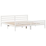 vidaXL Cadre de lit et tête de lit blanc 180x200 cm bois de pin massif