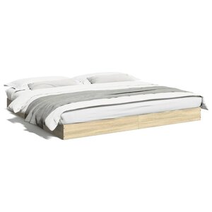 vidaXL Cadre de lit sans matelas chêne sonoma 180x200 cm