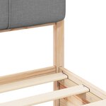 vidaXL Cadre de lit avec tête de lit rembourrée Gris clair 90 x 200 cm