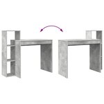 vidaXL Bureau Gris béton 100 x 40 x 90 cm Bois d'ingénierie