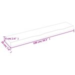 vidaXL Étagère murale marron clair 100x20x6cm bois chêne massif traité