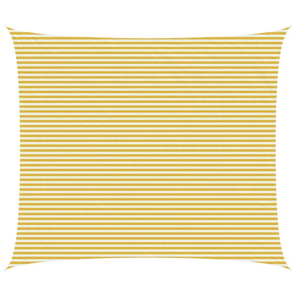 vidaXL Voile d'ombre 6 x 7 m HDPE Rectangulaire Jaune et blanc