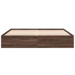 vidaXL Cadre de lit sans matelas chêne marron 200x200 cm