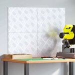 vidaXL Plaques à damier 4 Pièces Argent 40 x 30 cm Aluminium