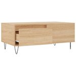 vidaXL Table basse Chêne sonoma 90x50x36 5 cm Bois d'ingénierie