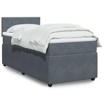 vidaXL Sommier à lattes de lit avec matelas Gris foncé 100x200 cm
