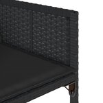 vidaXL Ensemble à manger de jardin 9Pièces coussins noir résine tressée