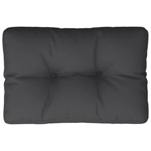 vidaXL Coussin de palette noir 60x40x12 cm tissu
