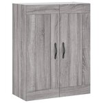 vidaXL Buffet haut Sonoma gris 69 5x34x180 cm Bois d'ingénierie